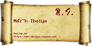 Méh Ibolya névjegykártya