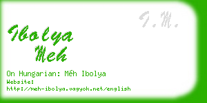 ibolya meh business card